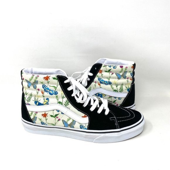 💖MEGA SALE💖VANS SK8-HI  Men Butterfly Floral Black White Canvas  VN0A5HXVUC0 - Picture 3 of 10